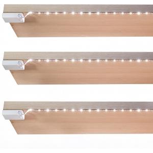 BestLuz Battery Powered LED Strip Lights, Wireless LED Strip Lights 40 inch x 3 Pack for Kitchen Under Cabinet Lighting, Shelves, Under Counter, Closet, Cordless Click Light, Neutral White 4000K