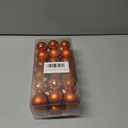 Hollyone 1.57" Orange Christmas Ornaments - 36 Pcs Mini Shatterproof Balls - Christmas Tree Decorations - Small Xmas Ornaments with Hanging Loop - Wedding, Holiday, Party, Home Decor