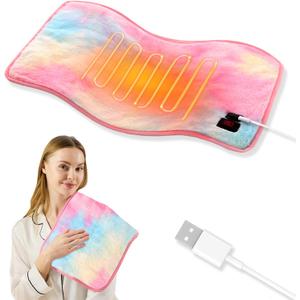 USB Heating Pad, Portable Heating Pad for Travel, 18"x 14" Small 5V Electric Heating Pad, Washable, 3 Heat Settings, Auto Shut Off, Heat Therapy for Period Cramps Back Pain Relief (Plug-in Only)