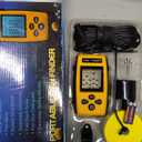 Handheld Fish Finder Portable Fishing Kayak Fishfinder Fish Depth Finder Fishing Gear with Sonar Transducer and LCD Display (Yellow)