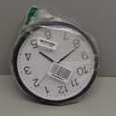 AKCISOT Atomic 10 Inch Wall Clock Analog Clocks for Indoor Kitchen, Battery Operated Clock for Bedroom Office Classroom Living Room(Black)