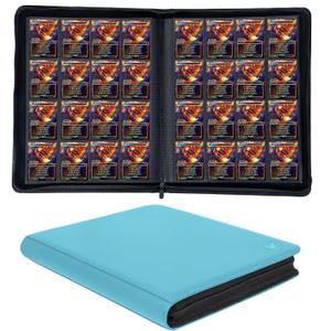 1000+ Pockets Trading Card Binder, 16-Pocket Card Ablum Compatible with MTG,Sports Cards & Other Standard Size Trading Cards (LIGHT BLUE)