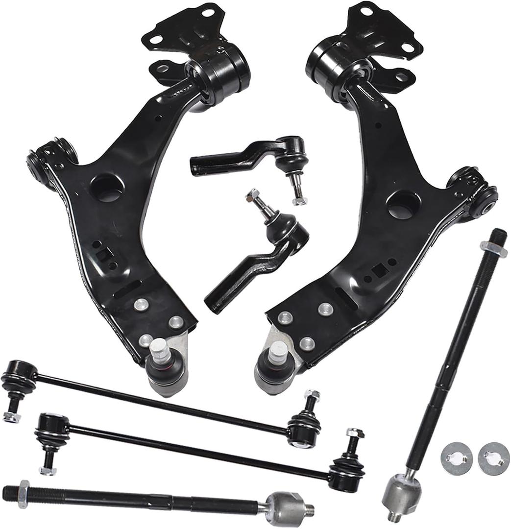 WFLNHB Front Suspension Kit Lower Control Arm Ball Joint Sway Bar Link Tie Rod End Kit 8 Piece Set Replacement for Ford Escape 2013-2018