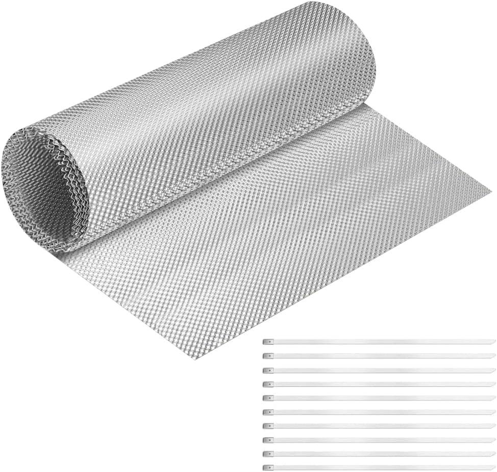 11.8''x20.0''Embossed Aluminum Heat Shield Automotive High Temp Thermal Barrier Exhaust Wrap Electrical For Cars/Turbo Manifold Exhaust Heat Shield Automotive Emboss Muffler Exhaust Wrap