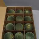 24 Pcs 3.15Inches Velvet Christmas Ball Ornaments, Shatterproof Green Flocked Bulbs Decorations Set, Retro Decorative Hanging Plastic Ornaments for Xmas Tree Holiday Party Dcor