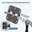 TICONN 48-Pack 3.5 Inch Door Hinges with 5/8" Radius Corner, 3-1/2 x 3-1/2 Inch Iron Bifold Residential Doors Hardware (5/8" Radius Corner, Oil Rubbed Bronze, 48 Pack)