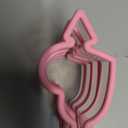 4 x Grippy Cupid Cookie Cutters, Pink Heart