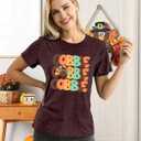 Thanksgiving Day Shirt for Women Gobble Turkey Tshirt Thanksgiving Tee Tops (XXL)