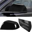 Jaronx Compatible with Tesla Model 3 Side Mirror Cover Replacement 2017 2018 2019 2020 2021 2022 2023 2024 2025, Driver Side Door Wing Rear View Mirror Cover Caps for Model 3 Accessories(Black) (Left)