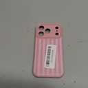 KANGHAR Compatible with iPhone 17 Pro Case, Support for MagSafe, Silicone Stripes Cute Pattern, Wristband Kickstand Camera Protection Soft Slim Cover for Girls Women -Pink