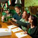 Funrous 100 Pcs St. Patrick's Day Guest Napkins Foil Gold Slainte Shamrock Paper Napkin White Irish Disposable Hand Towel for St Patrick Irish Party Dinner Bathroom Decoration Supplies (100, Slainte)
