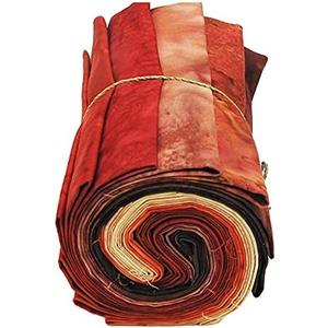 Hoffman California Fabrics Fat Quarter Bundle - Hoffman 1895 Watercolors Red Ruby Lipstick Batiks 12 Count Fat Quarters