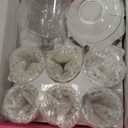 Traditional Turkish Tea Glasses Set Includes; 6 Glasses tea cups (4 oz), 6 Saucers and Sugar Bowl with Glass Cover (8.6 oz), Arabic Persian Tea Cups (13 Pieces)