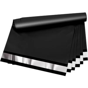Vapulcio Poly Mailers - 9x12 inch 100 Pcs Black Shipping Bags with 2.4mil Thickness, Waterproof and Tear Resistant Mailing Envelopes, Privacy Protected Self Seal Packaging Bags for Small Business