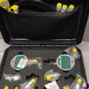 SINOCMP Digital Pressure Gauge Kit with 2 80MPA/12000PSI Pressure Gauges 3 Test Hoses and 12 Couplings Hydraulic Gas Water Pressure Test Kit with Backlight