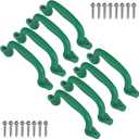 Dolibest Set of 8 Safety Playground Handles, Swing Set Kids Safety Hand Grips for Playset, Climbing Frame, Play House, Climbing Frame, Play House Handles (Green)