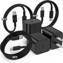 Fast Charger for iPhone 17 16 15 Charger Fast Charging 3Pack, 3+3+6ft USBC to USBC Cable Cord &20W Type C Block for iPhone 17/17 Air/17 Pro Max/17 Pro/16 15 Pro Max/Pro/Plus,iPad Pro/Air/Mini