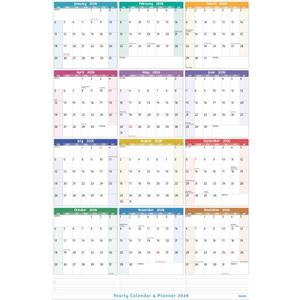 2026 Yearly Wall Calendar - Large Yearly Calendar 2026, Jan 2026 - Dec 2026, 25.2'' x 38.2''(Open), 2026 Calendar 12 Months, Yearly Wall Calendar 2026 with To-do Lists, Notes, Stickers, All At One Page
