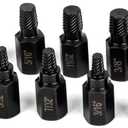LLNDEI Screw Extractor Set, Hex Head Easy Out Set 10 Pieces, Multi-Spline Ez Out Stripped Extractor (1/8-13/32) CR-MO, Stripped Fastener Tool