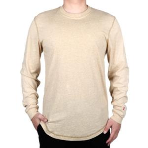 TICOMELA FR Shirts for Men 4oz Lightweight Flame Resistant Crewneck T-Shirts 100% Cotton Fire Retardant Henley Shirts (X-Large)
