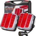 Magnetic Trailer Lights for Towing - LED Tail Light Kit for Tow Truck Stop Turn Signals Tail Rear Brake Light Waterproof for Boat Utility RV Camper Jet Ski Caravan (Wire Version 1.0)