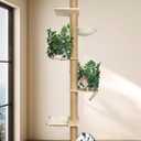 Cat Tree Floor to Ceiling Cat Tower Ajustable Height 97.1-124.4 Inches Tall and 4.5 Inches Thickened Post Large Cat Tree Tower for Indoor Cats Modern