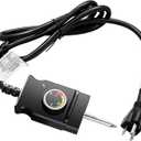 Adjustable Thermostat Controller Probe Cord for Masterbuilt Analog Electric Smokers, Thermostat Control with Power Cord Replacement Parts for Most Electric Smoker and Grills Heating Element