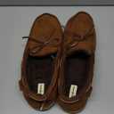 Men's Moccasin Slippers Memory Foam Warm Plush House Slippers, Indoor Outdoor Comfortable Winter House Shoes, Size 13-14