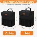 Vankor Car Trash Can Bin with Lid Hanging for Back Seat, Car Accessories for Women Men Leak Proof Automotive Garbage Cans Leakproof Vehicle Trash Can for Truck SUV Black