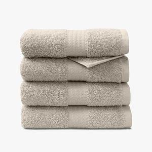 1888 Mills 4 Pack Premium Hand Towel Set, True Classics Premium Cotton Blend, Super Soft and Highly Absorbent Hand Towels for Bathroom, Hotels, Spa and Gym, Taupe