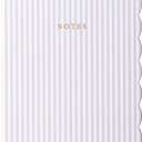 Laura Ashley English Garden Journal  6x8 Inch Hardcover Notebook with Scalloped Edge, 256 Lined Pages, Gilded Edges, Faux Leather Covers (Striped)