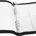 DOITOOL Photocard Binder Album Stylish Zippered Cover with Rings Refillable Photo Organizer for Kpop Cards Flexible Management for Travel Memories and Family Albums (Black)