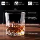 Whiskey Glasses Set of 8, 10 oz Crystal Old Fashioned Glasses, Perfect for Bourbon, Scotch, Vodka, Gift for Men, Women, Dad, Father (EXP 12/06/30)