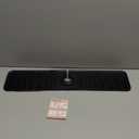 Faucet Mat for Kitchen Sink, 24 Inch Longer Silicone Sink Splash Guard, 7Slope Fast Self-draining, Fast Drying Tidy Faucet Mat Splash Guard (Black)