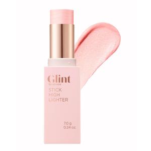 Glint Stick Highlighter (Rosy Moon, 0.24oz) - Multi-Use Illuminator Stick, Buildable & Blendable for Long-Lasting Natural Glow. Korean Makeup. Eyes, Cheeks, Nose, Lips.