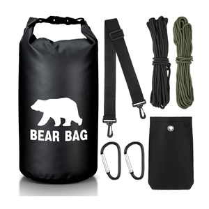 Set Bear Food Bag for Camping Ultralight Food Hanging System Includes Waterproof Bear Bag, Nylon Ropes, Hooks for Camping Backpacking