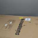 No Pawblems Free Standing Dog Gate with Door, 36'' Tall Foldable Dog Fence for Indoor & Outdoor, Up to 156 Inch Extra Wide Puppy Gate for Stairs, Hallways, Doorways, Deck, Yard (Black, 6 Panels)