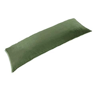 TAOSON 100% Cotton 300 Thread Count Body Pillow Cover Pillowcase Pillow Protector Cushion Cover with Zippers Only Cover No Insert (Sage/Olive Green, 21"x54")