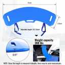 YHK Transfer Board and Slide Board with Straps, Plastic Slide Board for Transferring, Slide Assist Device for Seniors Transfer to Bed, Wheelchair, Toilet, Car, Hold up to 308 lbs, Blue