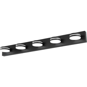 5-Light Bathroom Vanity Light, Modern LED Bathroom Light Fixture Over Mirror, Matte Black Bath Wall Lighting, Dimmable 5500K Vanity Lighting Fixture with 360Rotable Head, 5-Light,40lnch