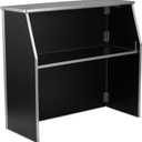 Flash Furniture Amara 4' Black Laminate Foldable Bar - Portable Event Bar, One Size