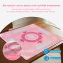 Mahjong Mat for Table Waterproof Anti-Wrinkle Game Mat with Beginner Rules Dice Storage Bag Complete Set for Quality Focused Players Fade Resistant Quiet Mat for Mahjong Poker Board Games, Pink