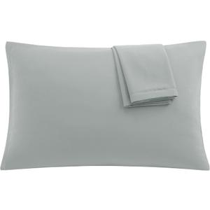 uxcell 2 Pack Pillow Cases Soft 1800 Series Microfiber Pillowcases Set with Zipper Standard(20"x26") Grey