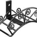 TomCare Garden Hose Holder Heavy Duty Water Hose Holder Solid Metal Hose Hanger Wall Mount Decorative Durable Garden Hose Storage Hose Reel Hose Organizer for Outside Yard, Black
