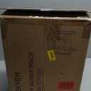 Shower Bench for Inside Shower - Grey HDPE Shower Stool Waterproof - Spa Bathroom Seat Chair with Handle, Storage Shelf, Adjustable Feet - Indoor/Outdoor, Weather Resistant Brown