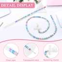 NOWHYX 4 Pack Beading Funnel Bracelet Making Kit, with 1Roll Crystal Elastic String Clay Bead Beading Tools Kit for 0.24" Clay Beads for Jewelry Making, Bracelets, Necklaces(Color:Transparent)