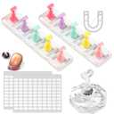 Non-Magnetic Acrylic Nail Stand for Press-Ons, Cat Eye Nail Art Practice & Display Stand, Fake Nail Holder for Painting with Double-Sided Sticky Tape, Manicure Beginner Salon Supplies
