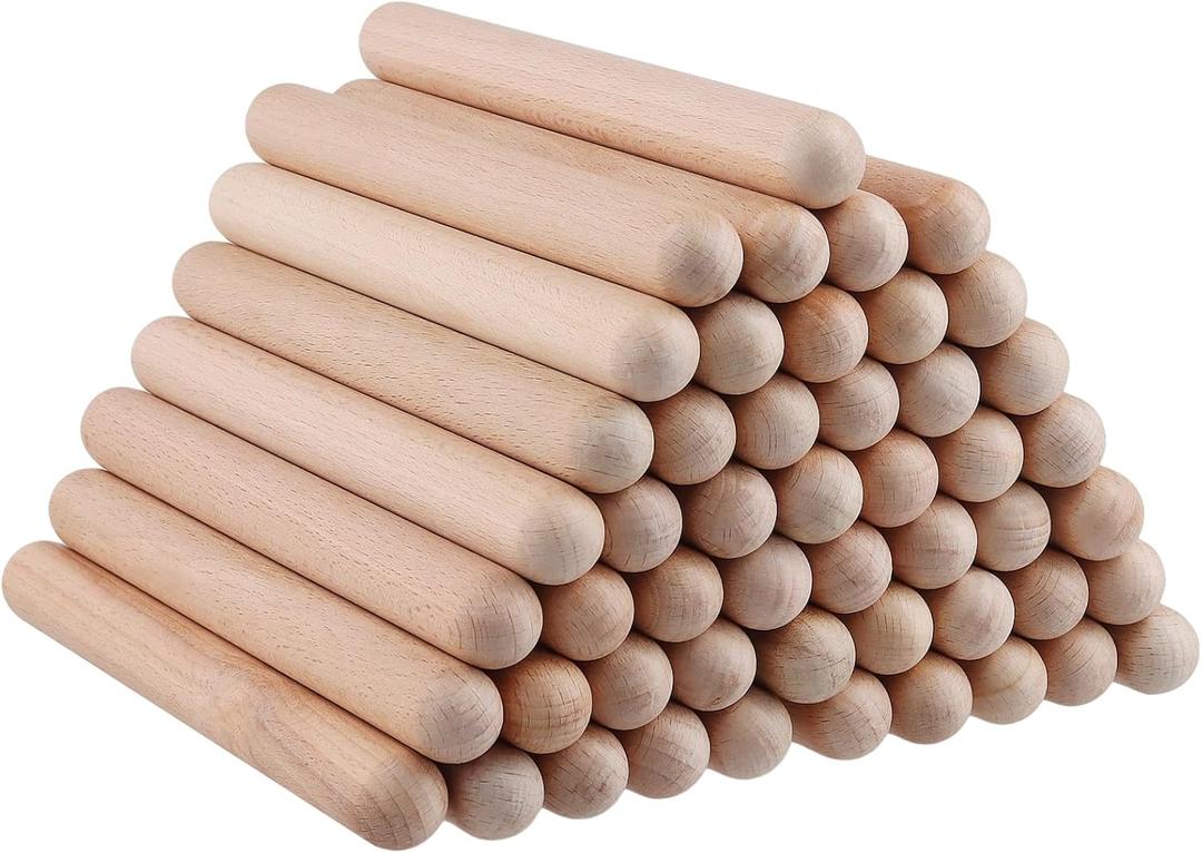 50 PCS 8 Inch Wooden Rhythm Sticks, 25 Pairs Musical Rhythm Stick Set, Music Lummi Sticks for a Lover of Music