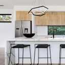 Canarm Capri 24-Inch LED Chandelier, Matte Black Finish with Integrated Dimmable LED, Adjustable Height Modern Lighting for Dining Room, Kitchen or Living Room