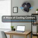 Comfort Zone 16-Inch Oscillating Wall Mount Fan Quiet 3-Speed Indoor Fan with 60 Adjustable Tilt, Pull-Chain Control & Durable Metal Grille Space-Saving Cooling for Home, Office, & Greenhouse